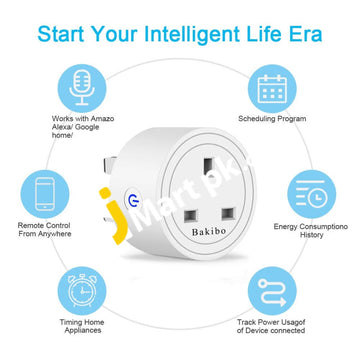 Bakibo Wifi Smart Plug Socket Compatible With Alexa Google Home Ifttt Energy Monitoring Timer